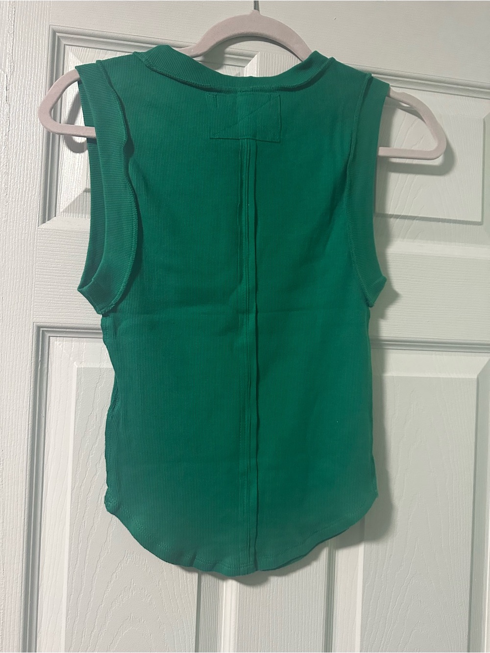 Free People Kate Rib Stretch Cotton Tank In Cobalt Blue Size S - Picture 5 of 5